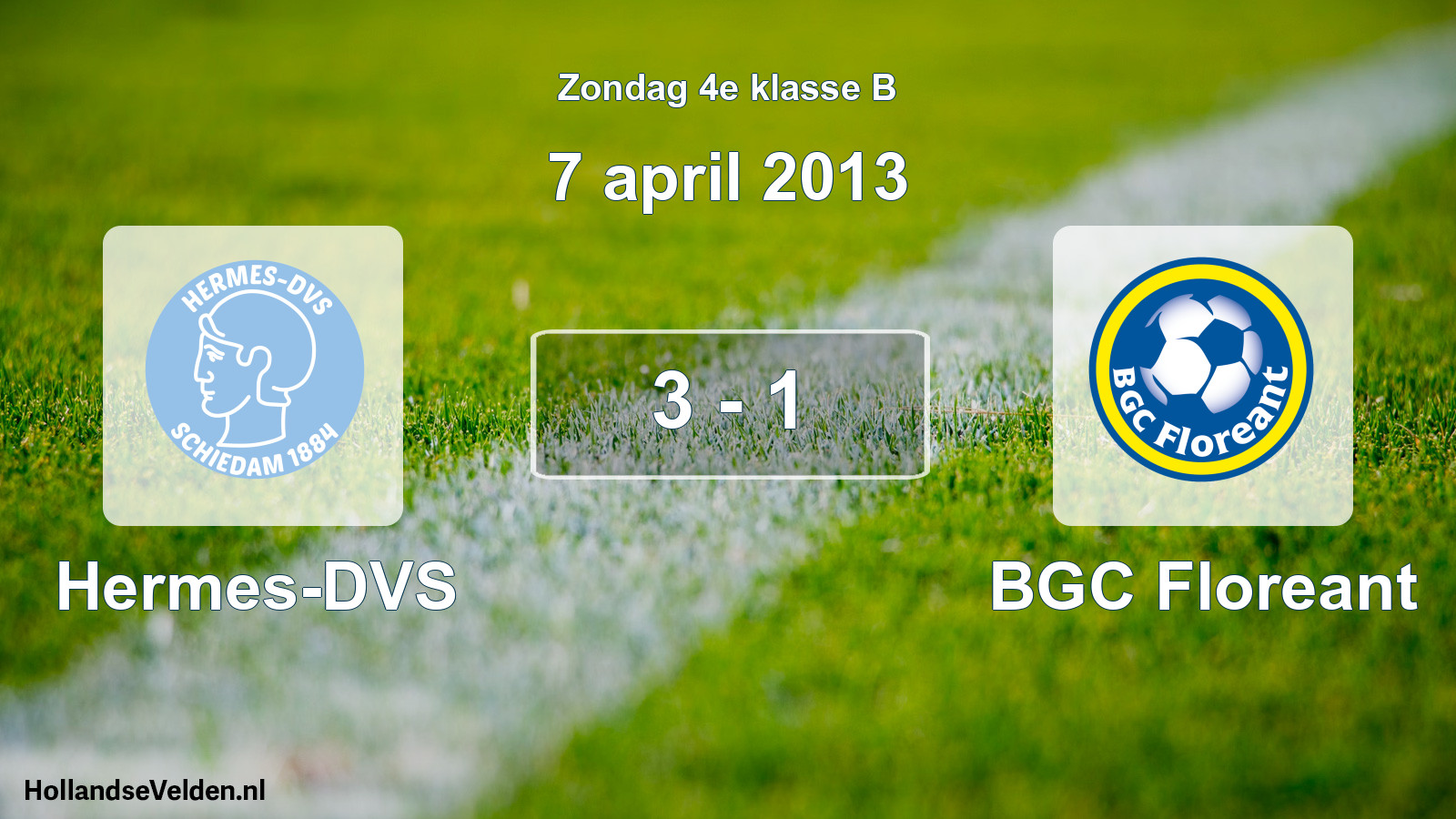 Total number of matches played: Hermes-DVS - BGC Floreant 3 - 1 (7 April 2013)