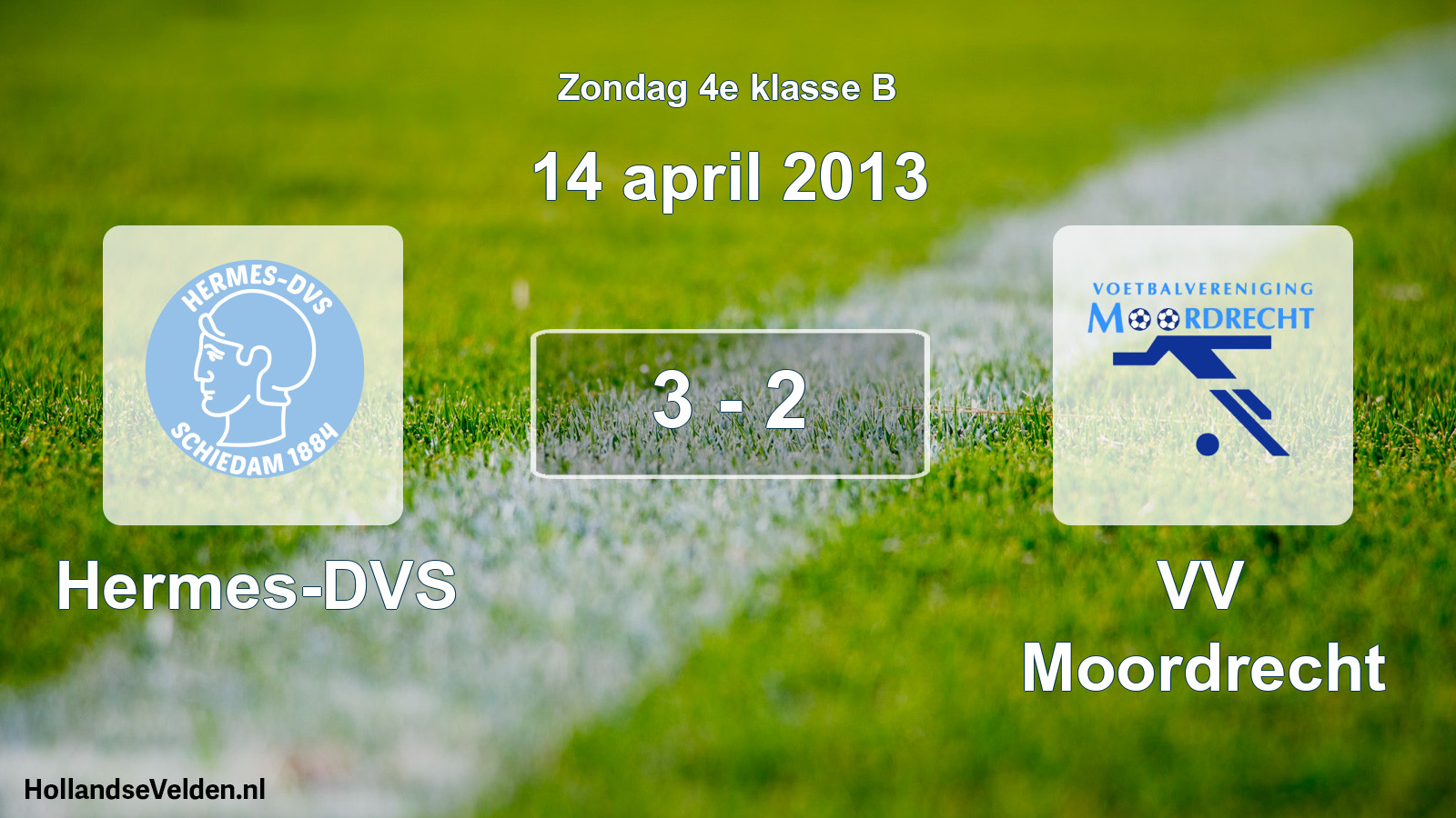 Total number of matches played: Hermes-DVS - VV Moordrecht 3 - 2 (14 April 2013)