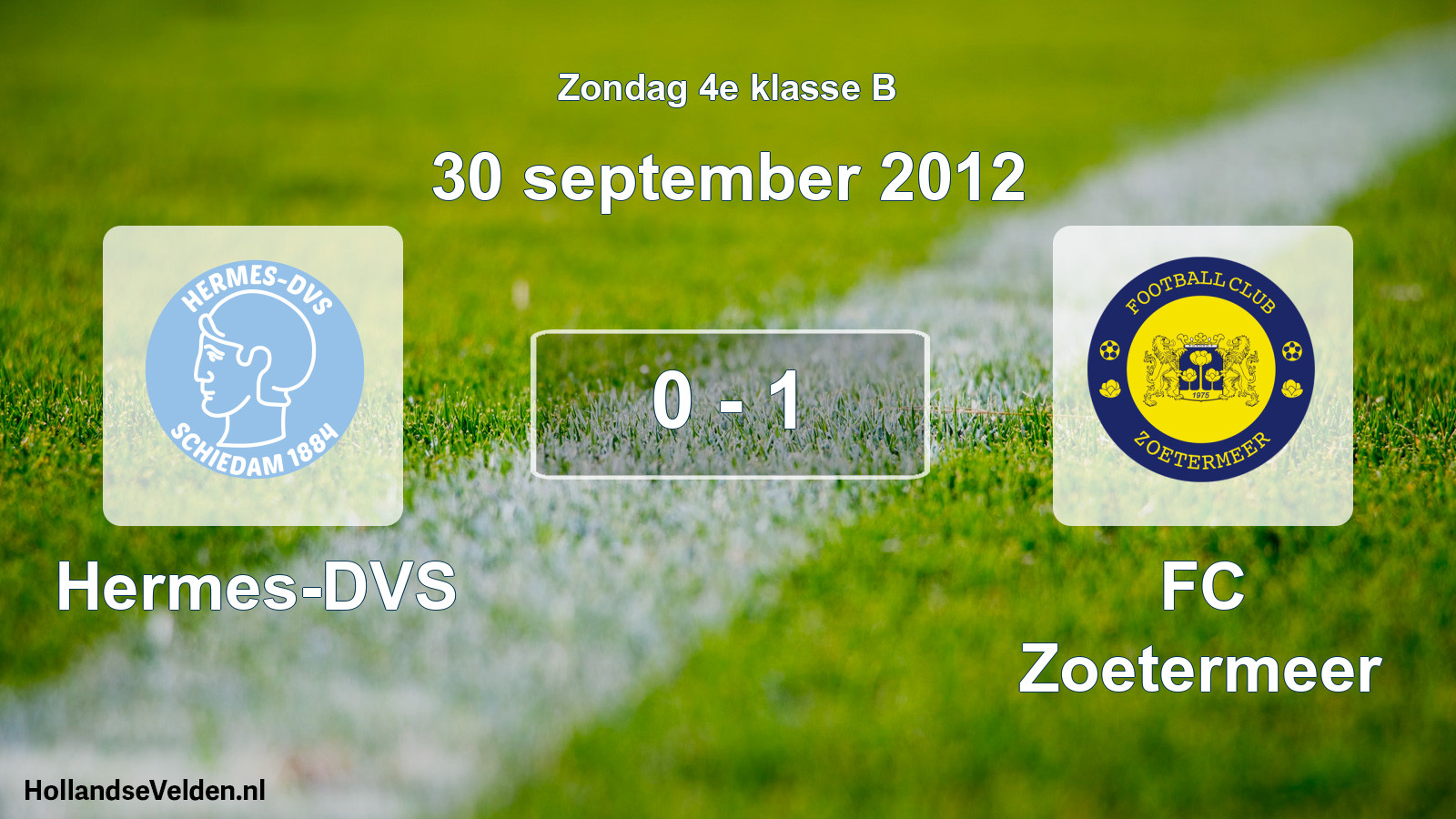 Total number of matches played: Hermes-DVS - FC Zoetermeer 0 - 1 (30 September 2012)