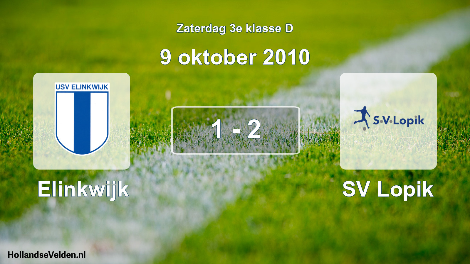 Total number of matches played: Elinkwijk - SV Lopik 1 - 2 (9 October 2010)