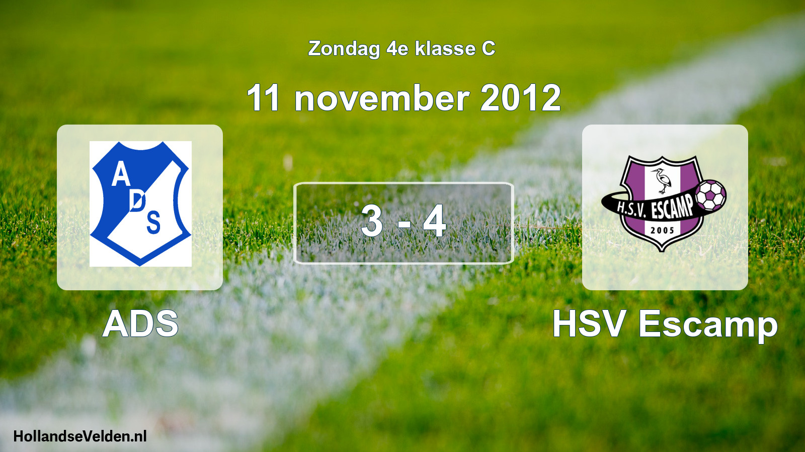 Total number of matches played: ADS - HSV Escamp 3 - 4 (11 November 2012)