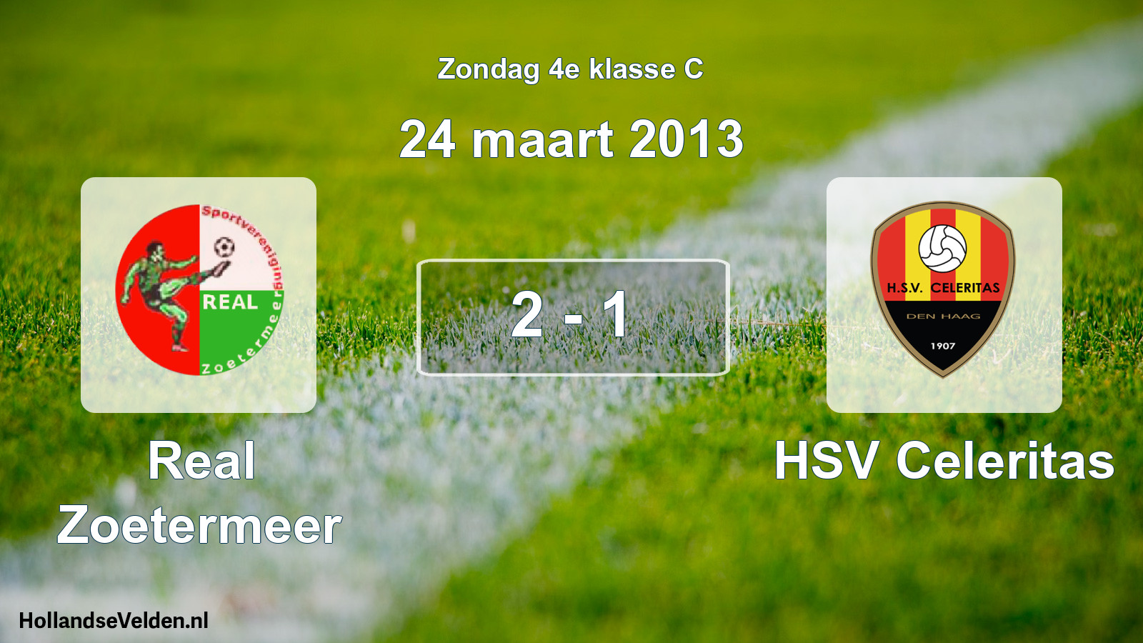 Total number of matches played: Real Zoetermeer - HSV Celeritas 2 - 1 (24 March 2013)