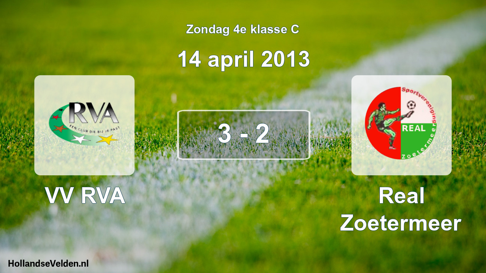 Total number of matches played: VV RVA - Real Zoetermeer 3 - 2 (14 April 2013)