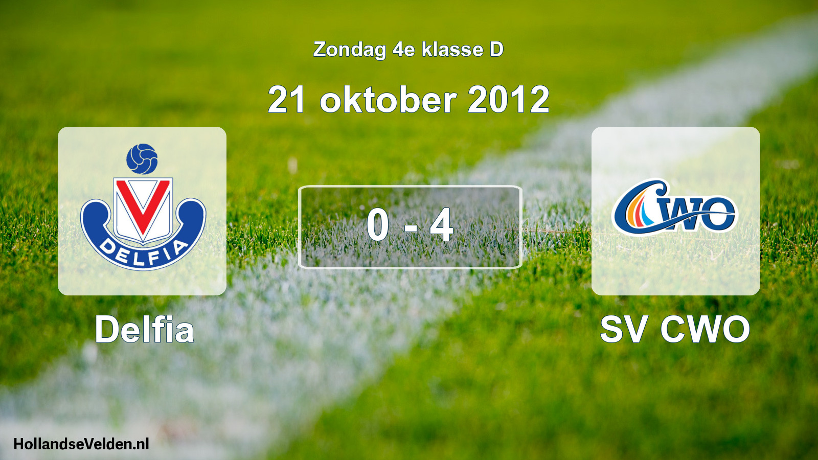 Total number of matches played: Delfia - SV CWO 0 - 4 (21 October 2012)