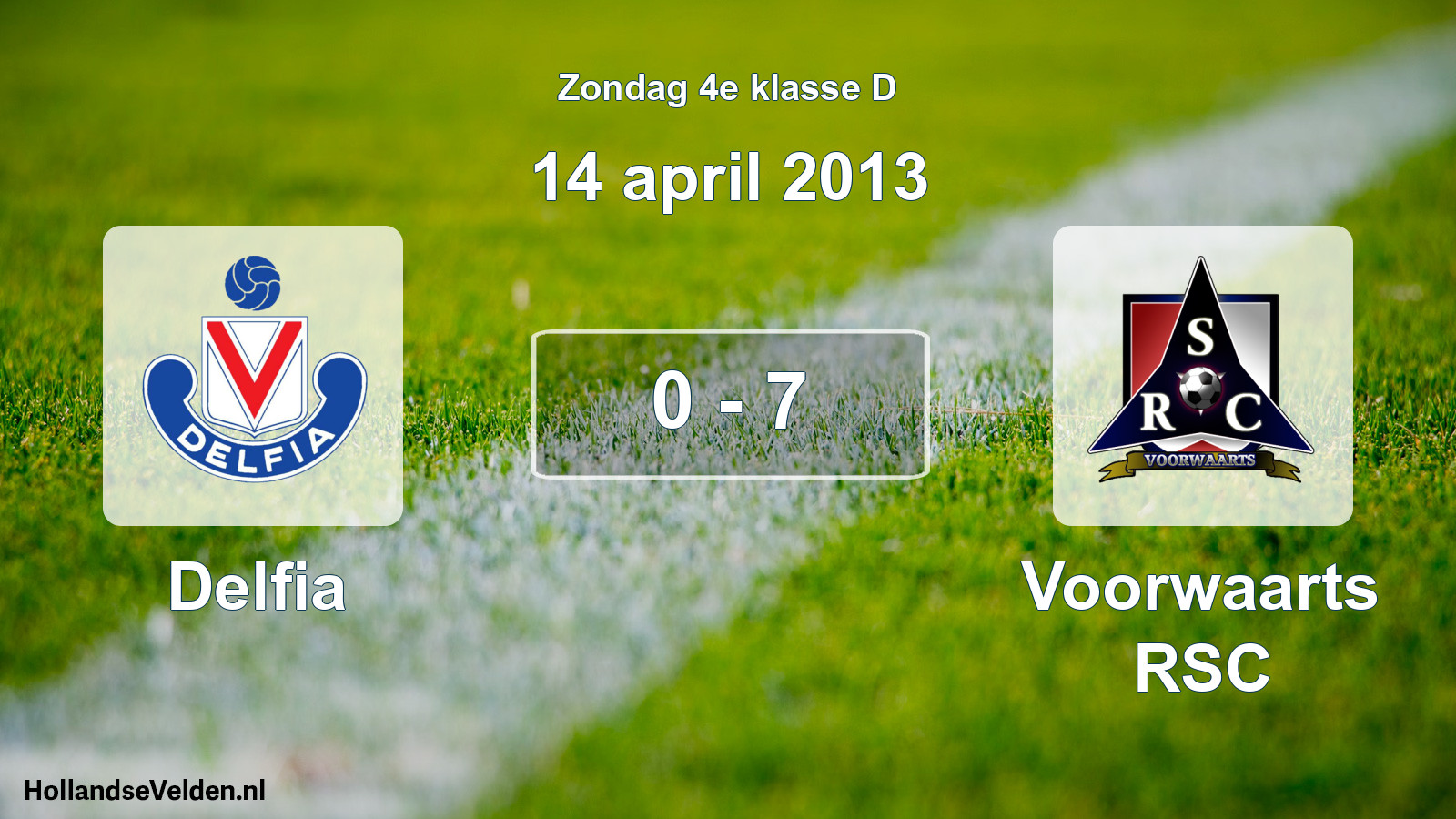 Total number of matches played: Delfia - Voorwaarts RSC 0 - 7 (14 April 2013)