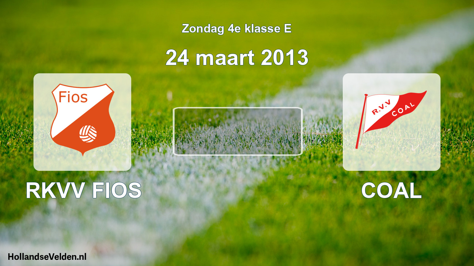 Scheduled Match: RKVV FIOS - COAL (24 March 2013)