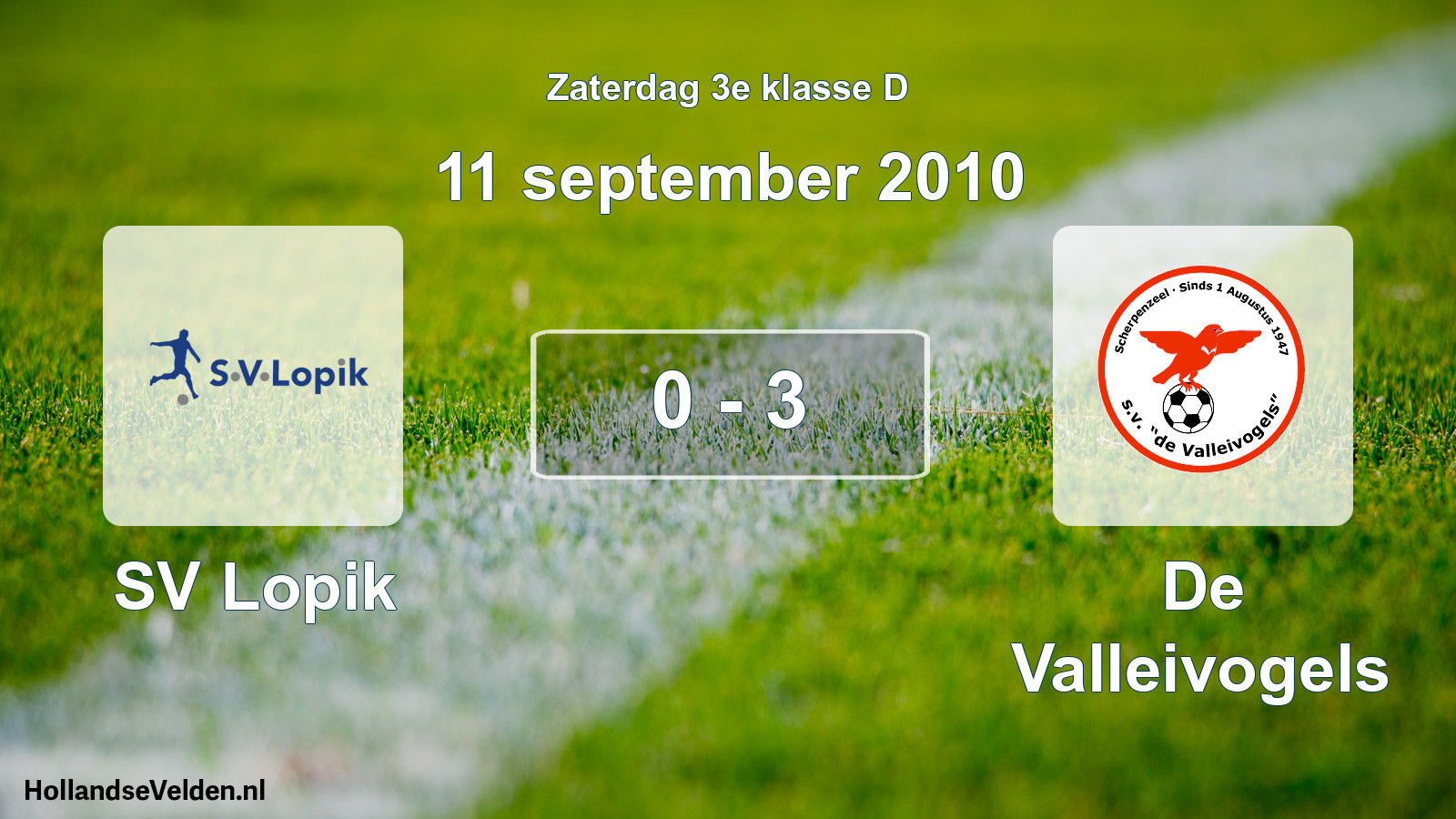 Total number of matches played: SV Lopik - De Valleivogels 0 - 3 (11 September 2010)