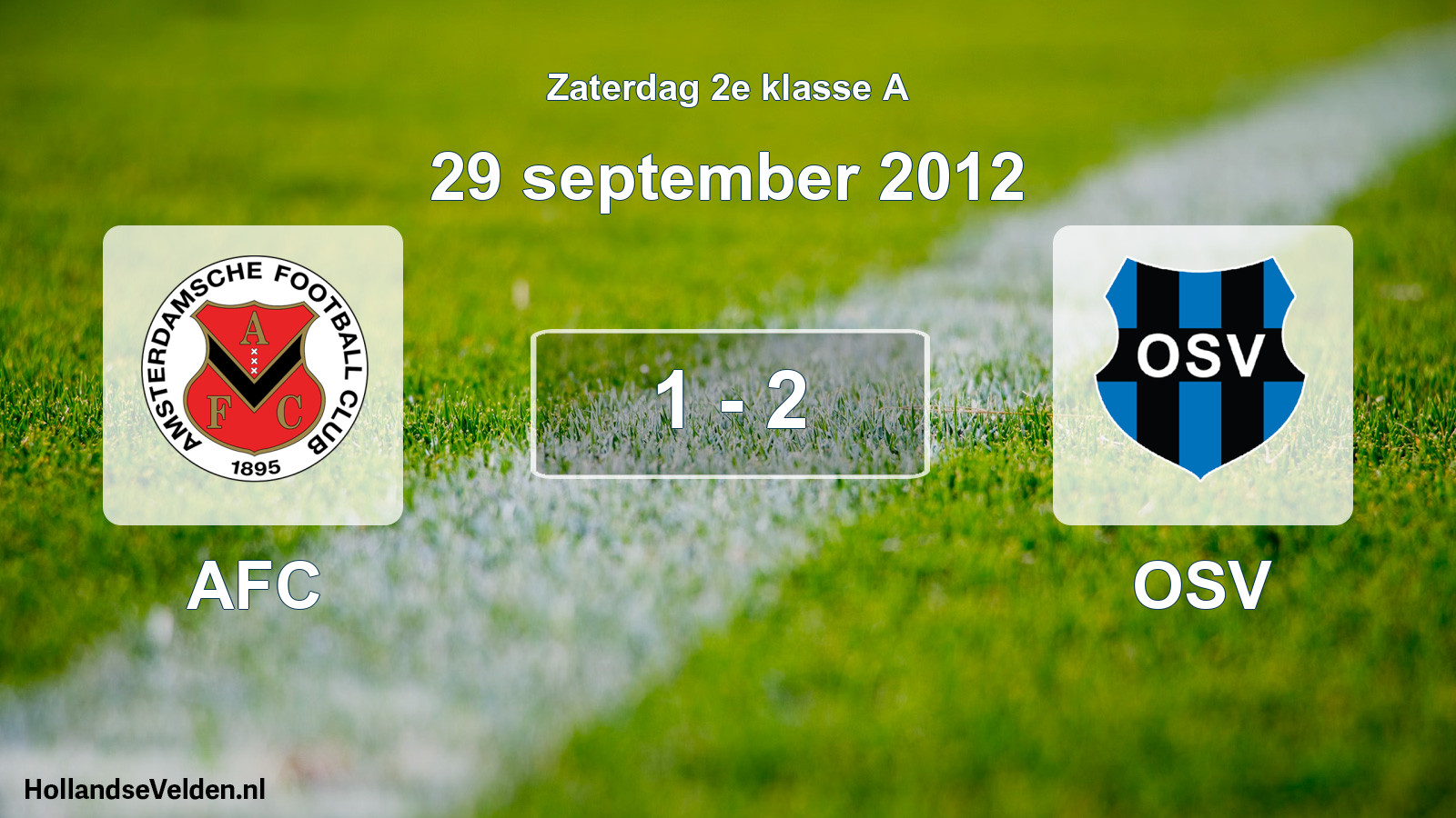 Total number of matches played: AFC - OSV 1 - 2 (29 September 2012)