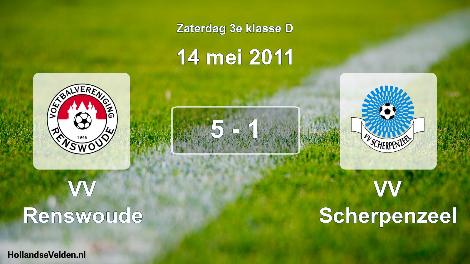 Total number of matches played: VV Renswoude - VV Scherpenzeel 5 - 1 (14 May 2011)