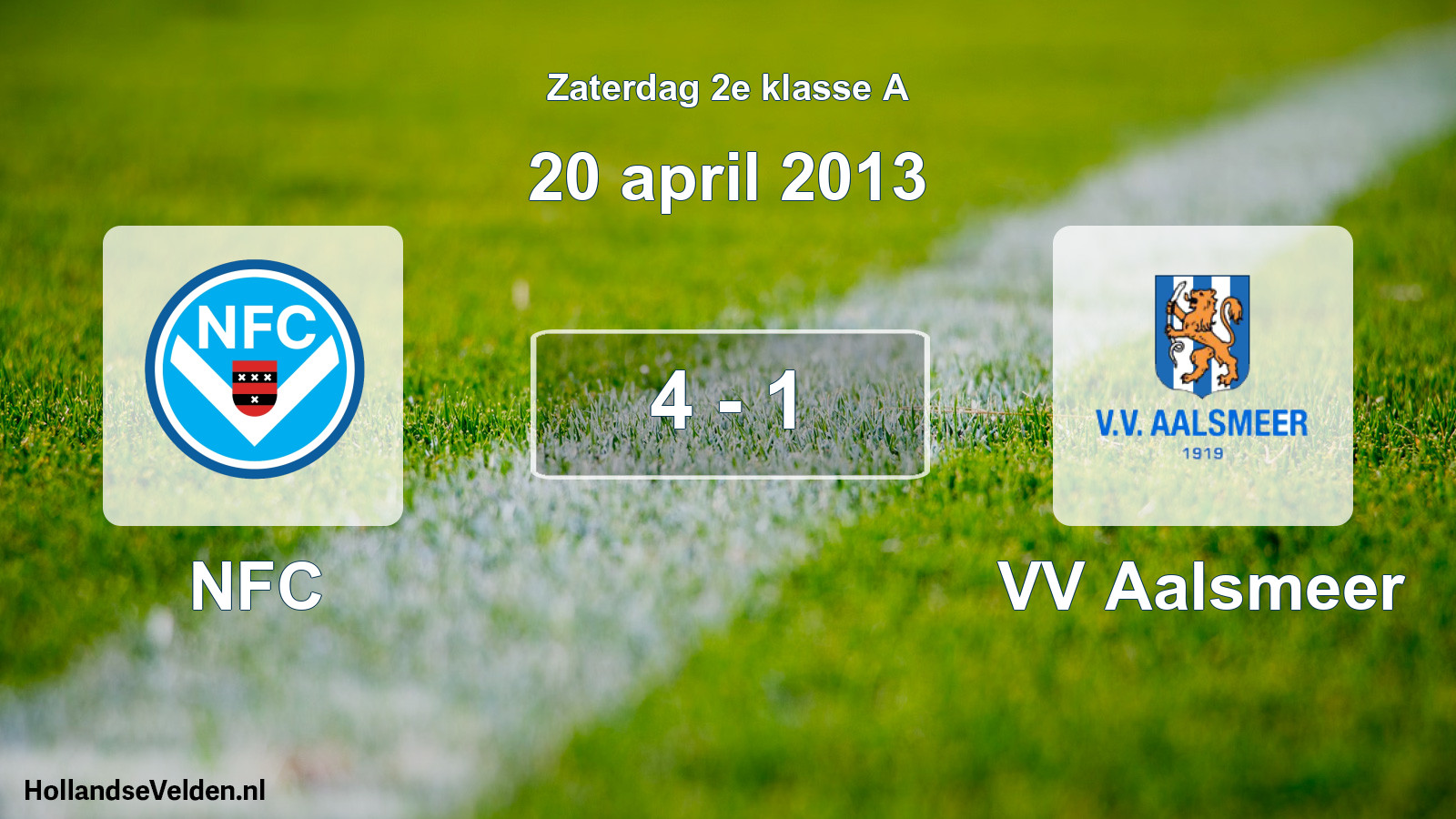 Total number of matches played: NFC - VV Aalsmeer 4 - 1 (20 April 2013)