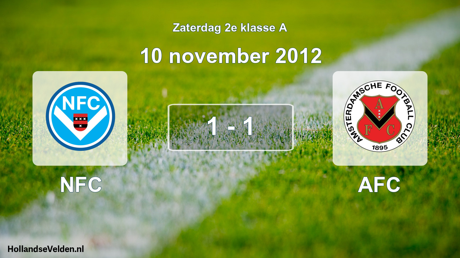 Total number of matches played: NFC - AFC 1 - 1 (10 November 2012)