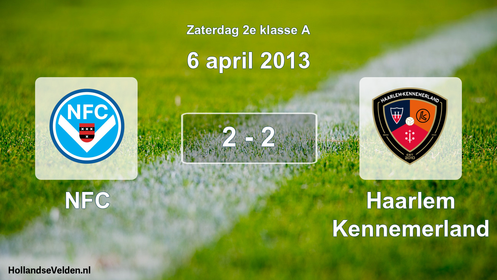 Total number of matches played: NFC - Haarlem Kennemerland 2 - 2 (6 April 2013)