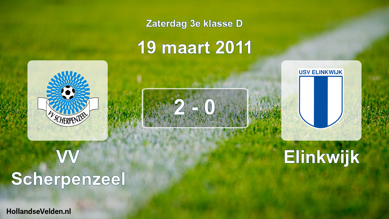 Total number of matches played: VV Scherpenzeel - Elinkwijk 2 - 0 (19 March 2011)