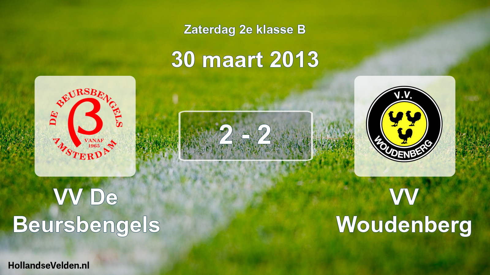 Total number of matches played: VV De Beursbengels - VV Woudenberg 2 - 2 (30 March 2013)