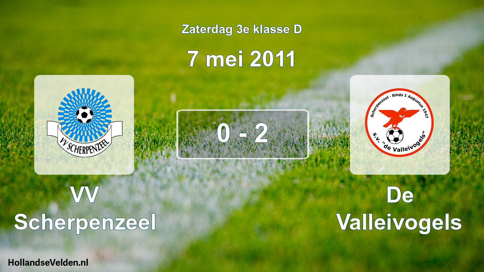 Total number of matches played: VV Scherpenzeel - De Valleivogels 0 - 2 (7 May 2011)