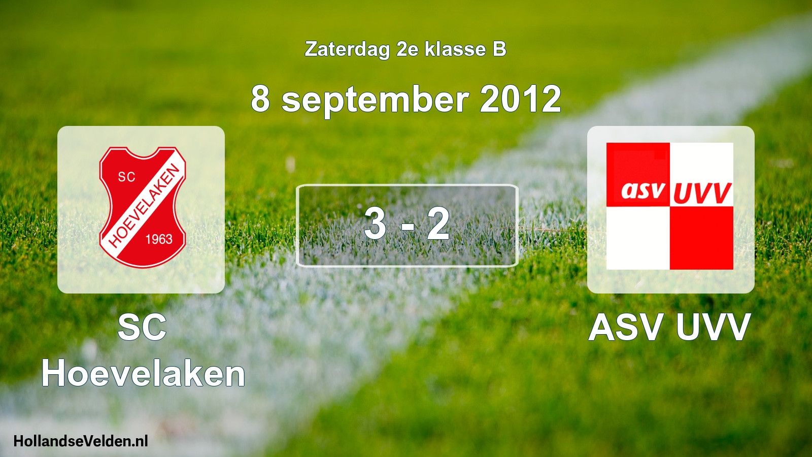 Total number of matches played: SC Hoevelaken - ASV UVV 3 - 2 (8 September 2012)
