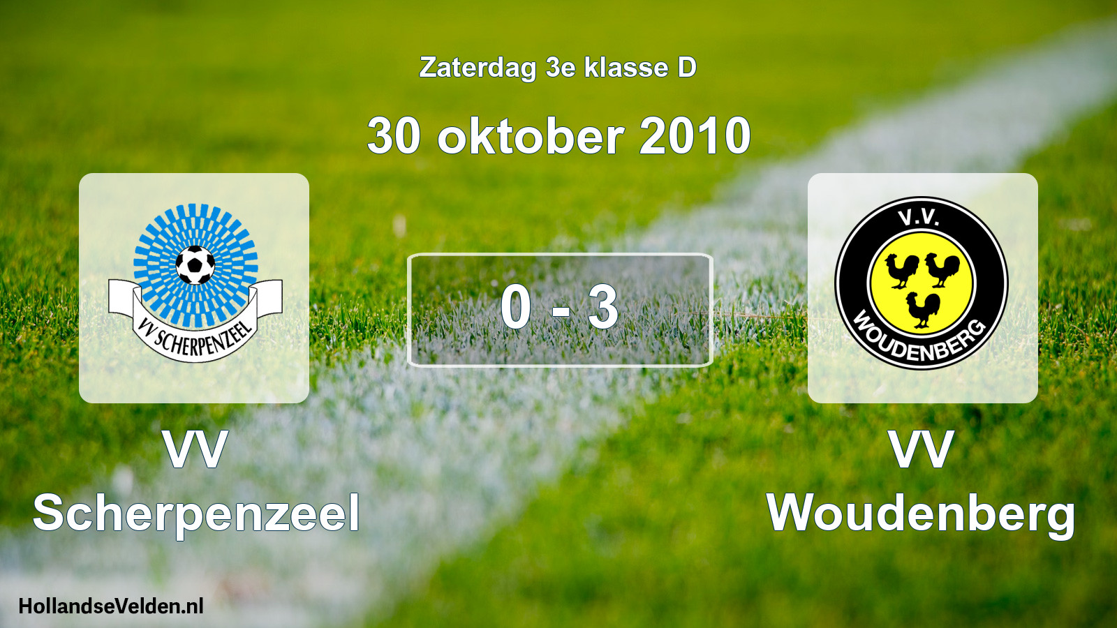 Total number of matches played: VV Scherpenzeel - VV Woudenberg 0 - 3 (30 October 2010)