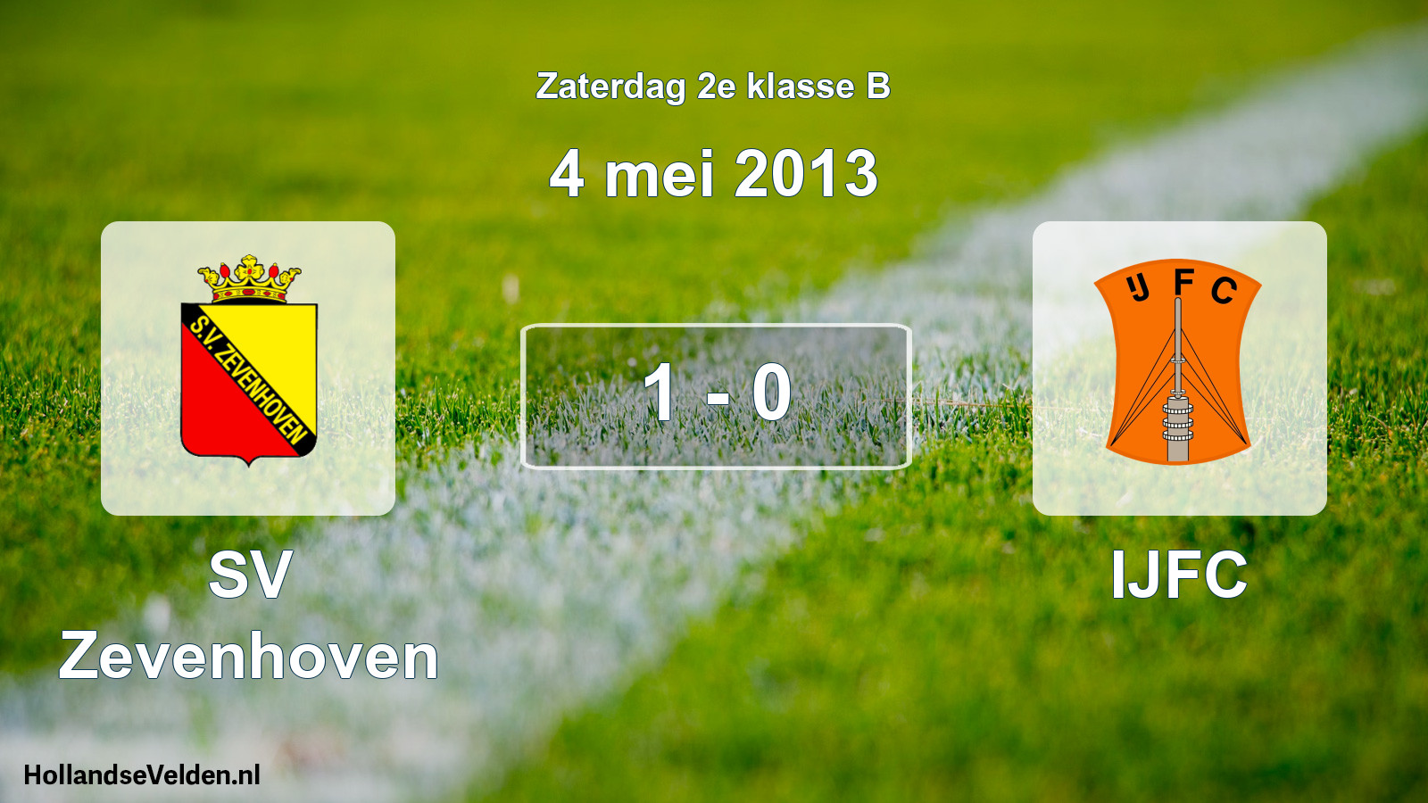Total number of matches played: SV Zevenhoven - IJFC 1 - 0 (4 May 2013)
