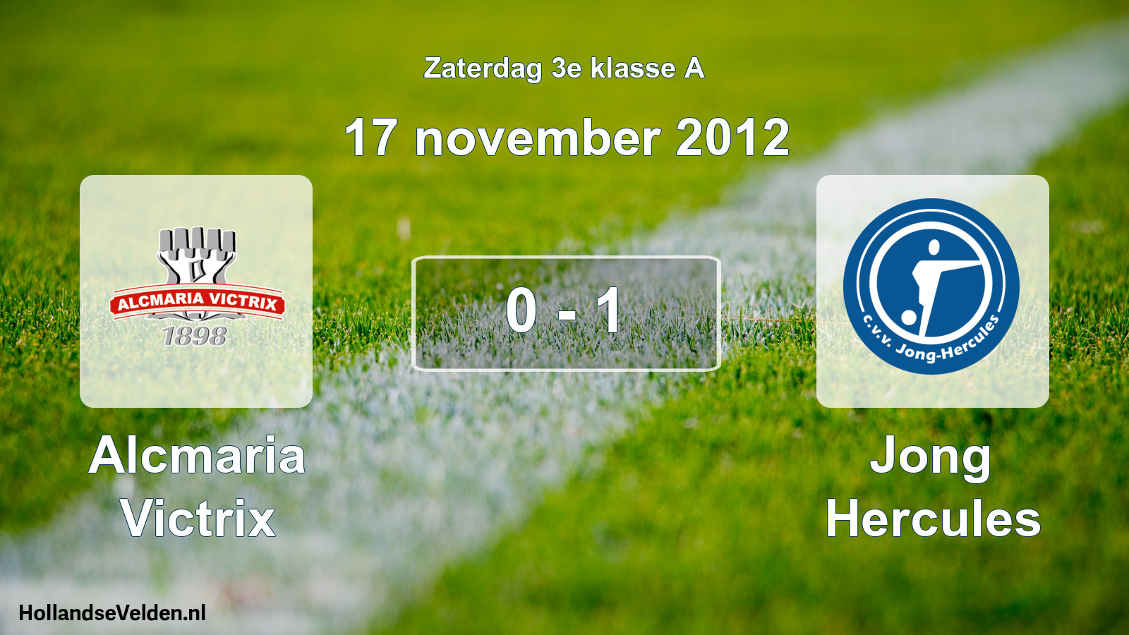 Total number of matches played: Alcmaria Victrix - Jong Hercules 0 - 1 (17 November 2012)