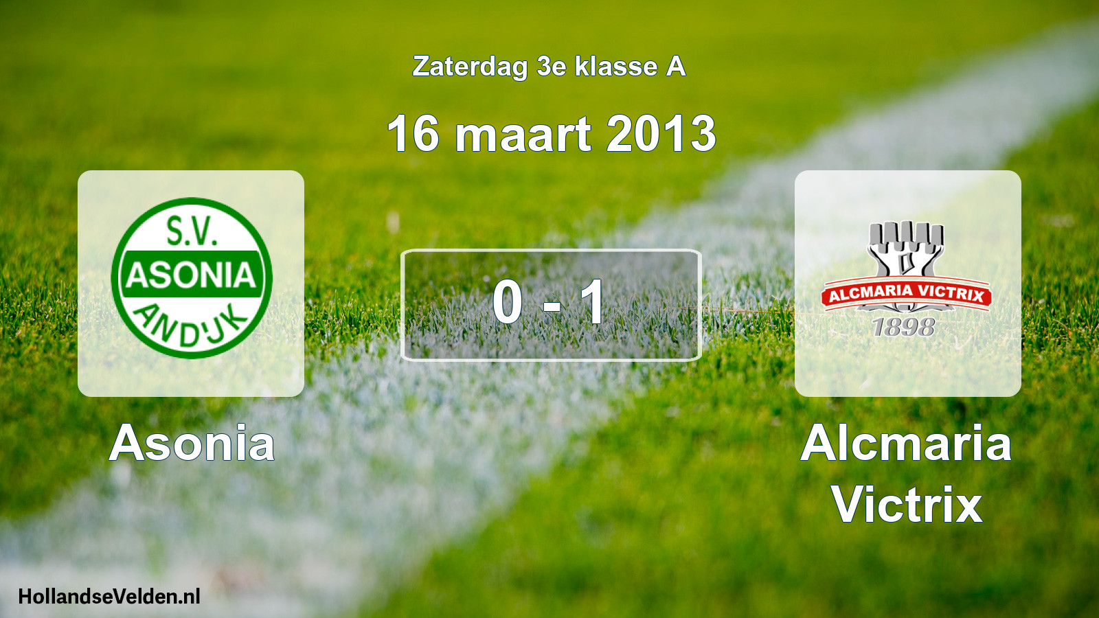 Total number of matches played: Asonia - Alcmaria Victrix 0 - 1 (16 March 2013)