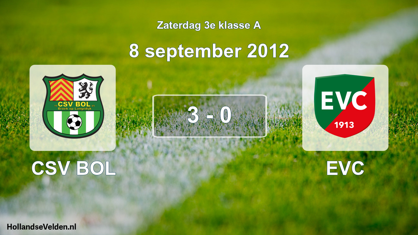 Total number of matches played: CSV BOL - EVC 3 - 0 (8 September 2012)