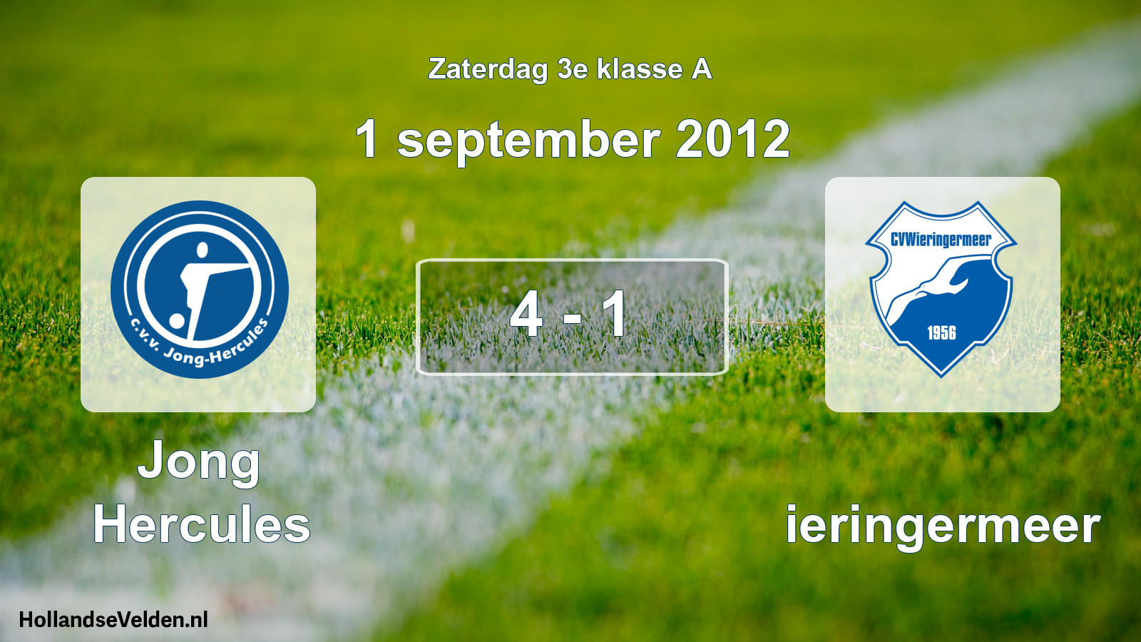 Total number of matches played: Jong Hercules - Wieringermeer 4 - 1 (1 September 2012)