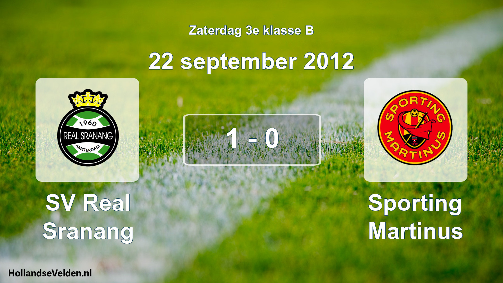 Total number of matches played: SV Real Sranang - Sporting Martinus 1 - 0 (22 September 2012)