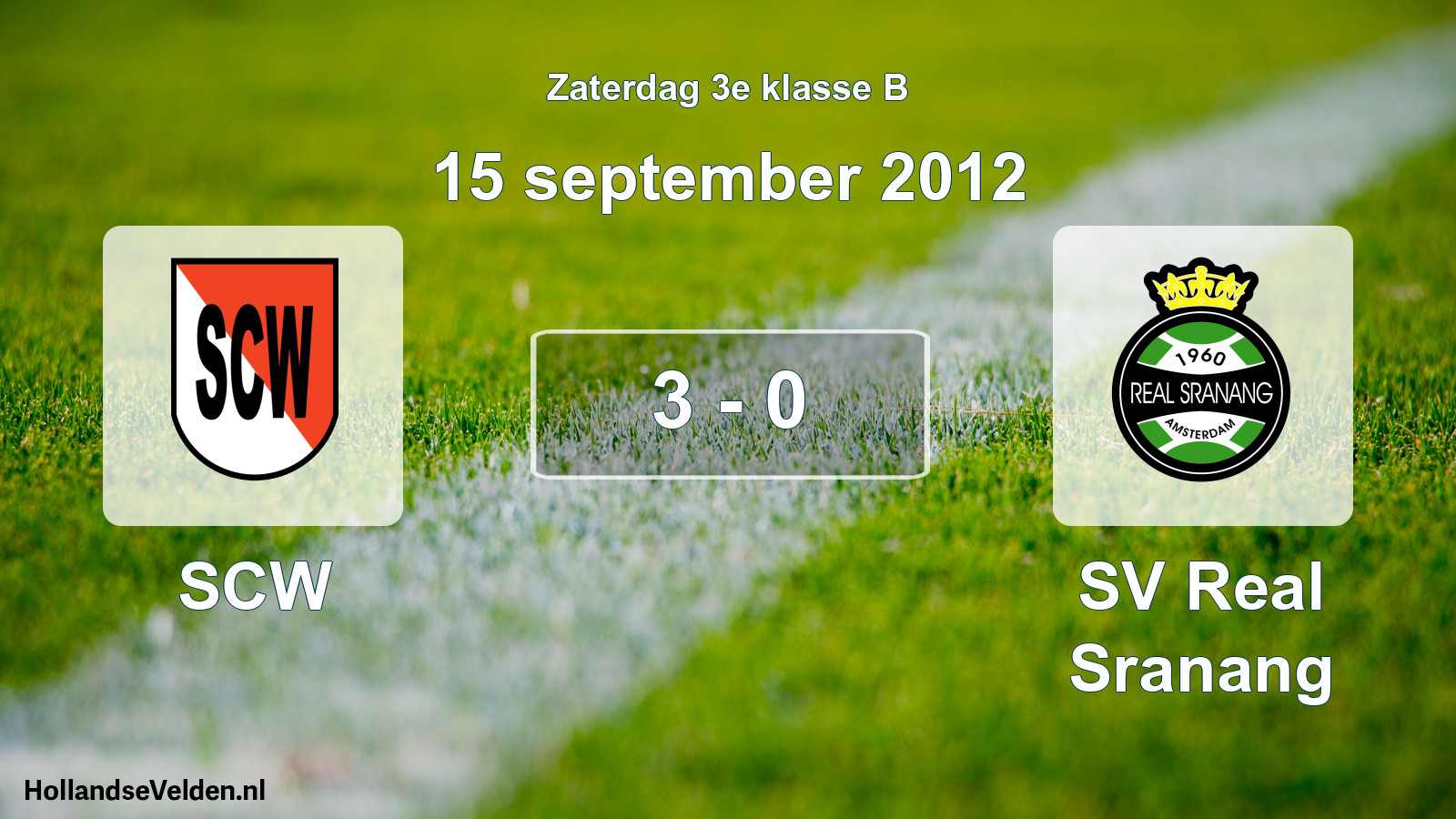Total number of matches played: SCW - SV Real Sranang 3 - 0 (15 September 2012)