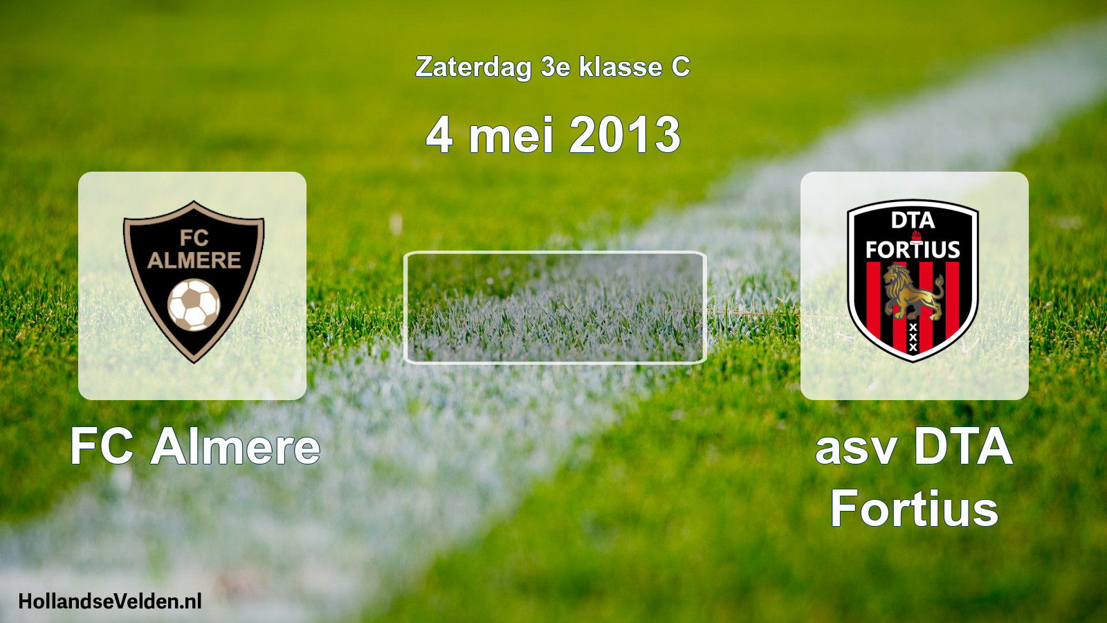 Scheduled Match: FC Almere - asv DTA Fortius (4 May 2013)