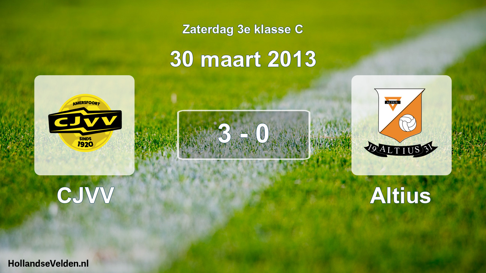 Total number of matches played: CJVV - Altius 3 - 0 (30 March 2013)