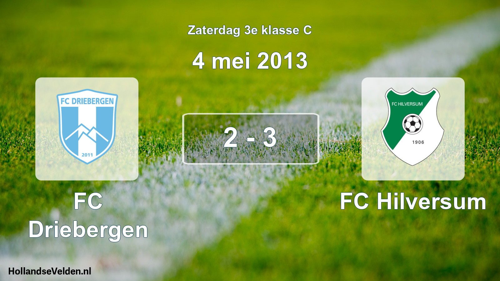Total number of matches played: FC Driebergen - FC Hilversum 2 - 3 (4 May 2013)