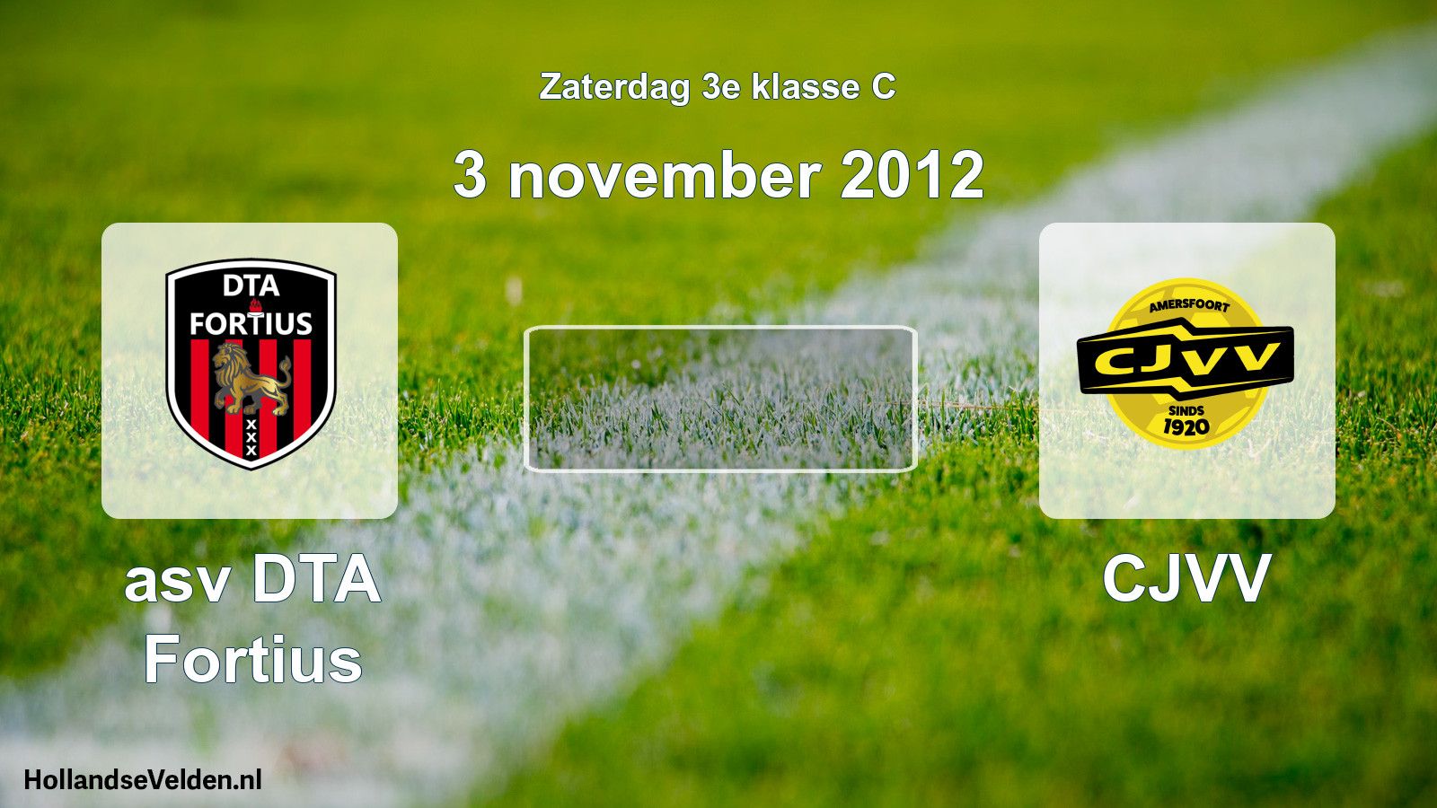 Scheduled Match: asv DTA Fortius - CJVV (3 November 2012)