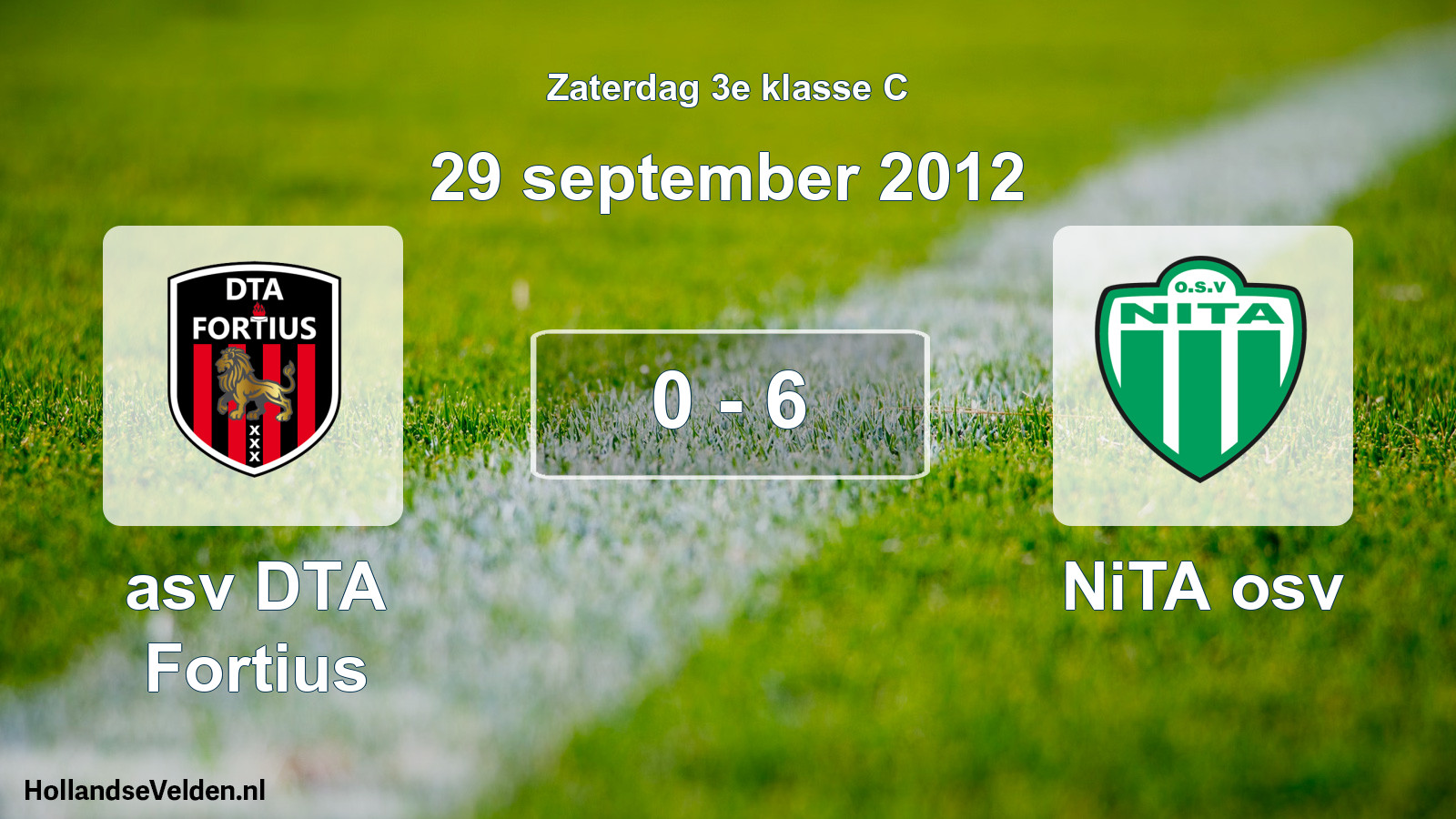 Total number of matches played: asv DTA Fortius - NiTA osv 0 - 6 (29 September 2012)