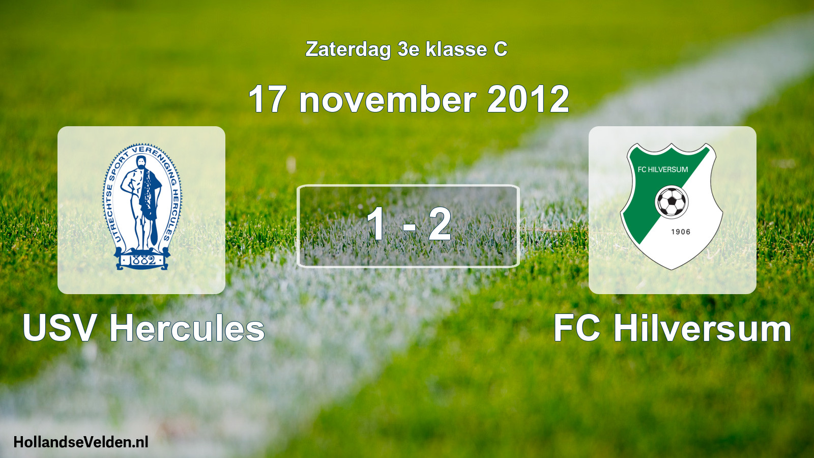 Total number of matches played: USV Hercules - FC Hilversum 1 - 2 (17 November 2012)