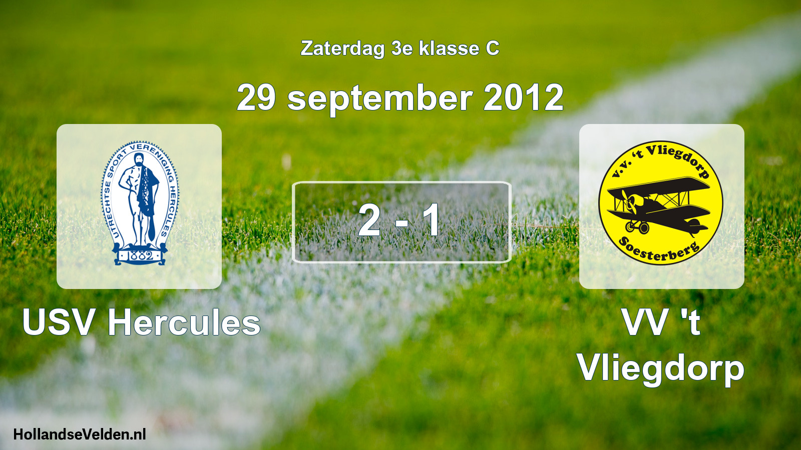 Total number of matches played: USV Hercules - VV 't Vliegdorp 2 - 1 (29 September 2012)