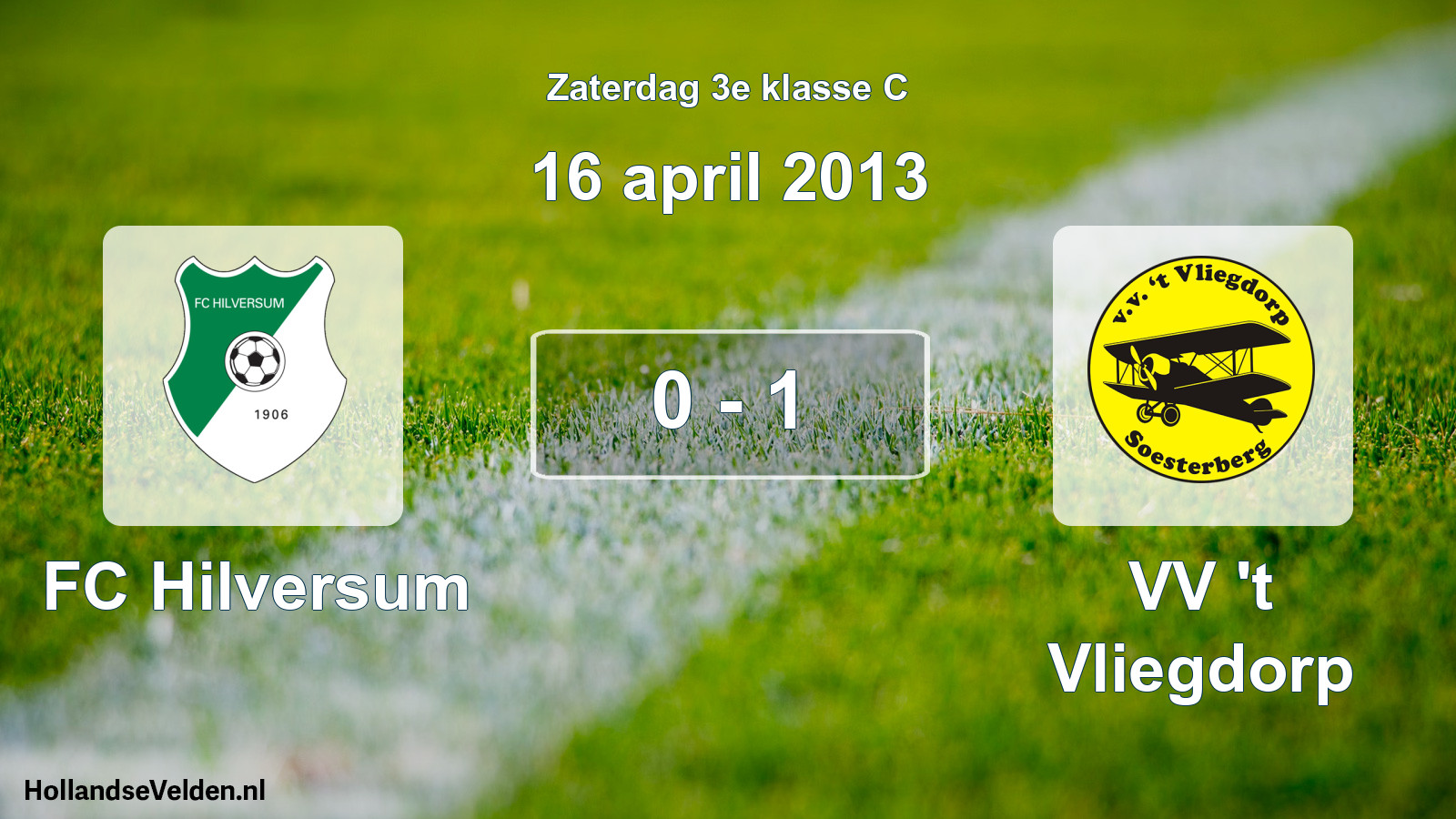 Total number of matches played: FC Hilversum - VV 't Vliegdorp 0 - 1 (16 April 2013)