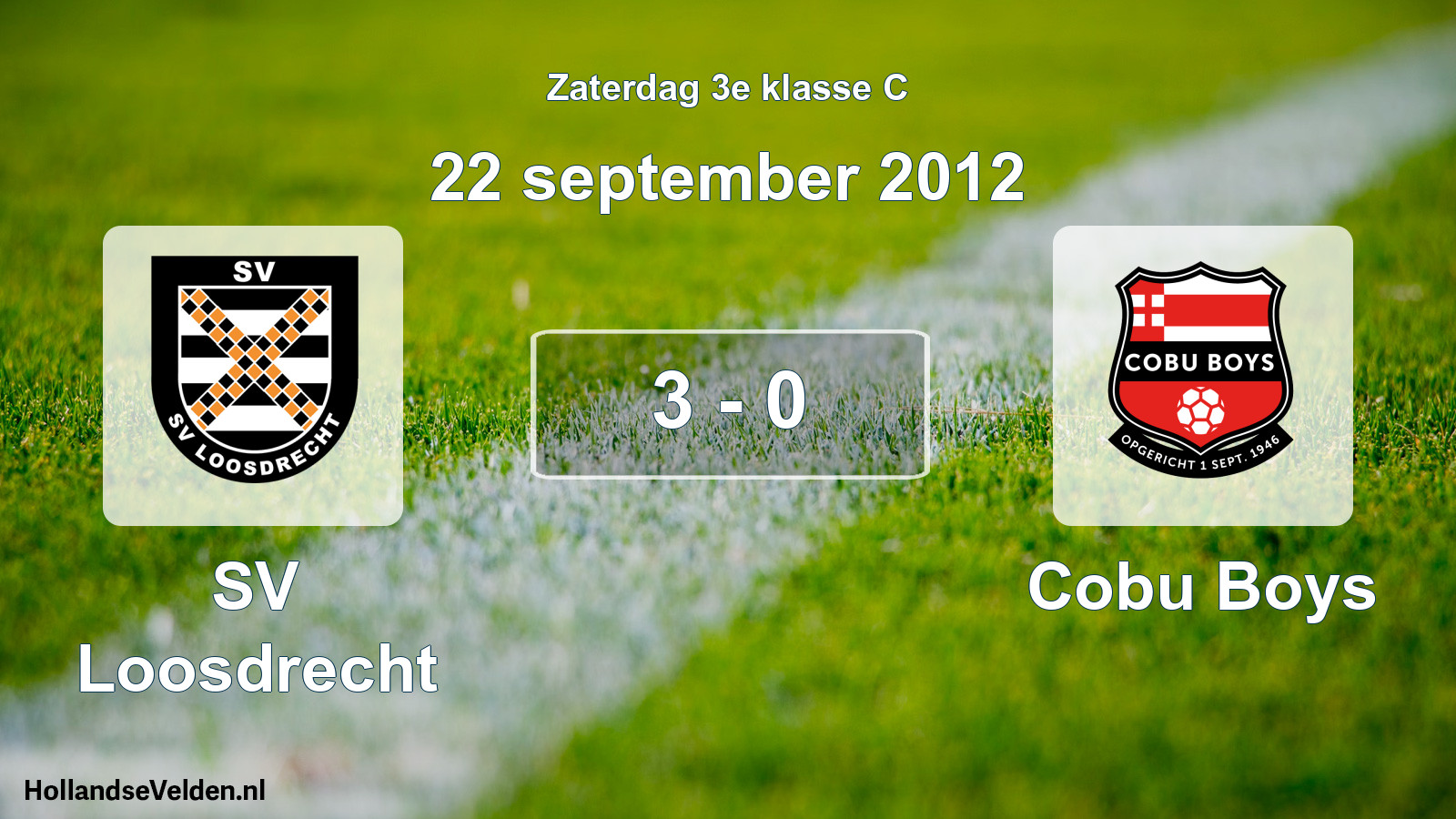 Total number of matches played: SV Loosdrecht - Cobu Boys 3 - 0 (22 September 2012)