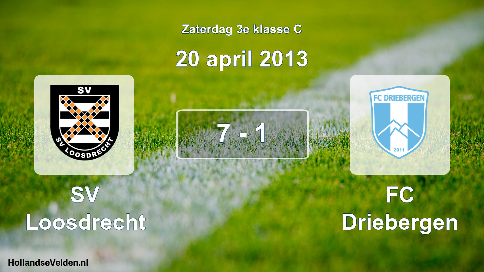 Total number of matches played: SV Loosdrecht - FC Driebergen 7 - 1 (20 April 2013)