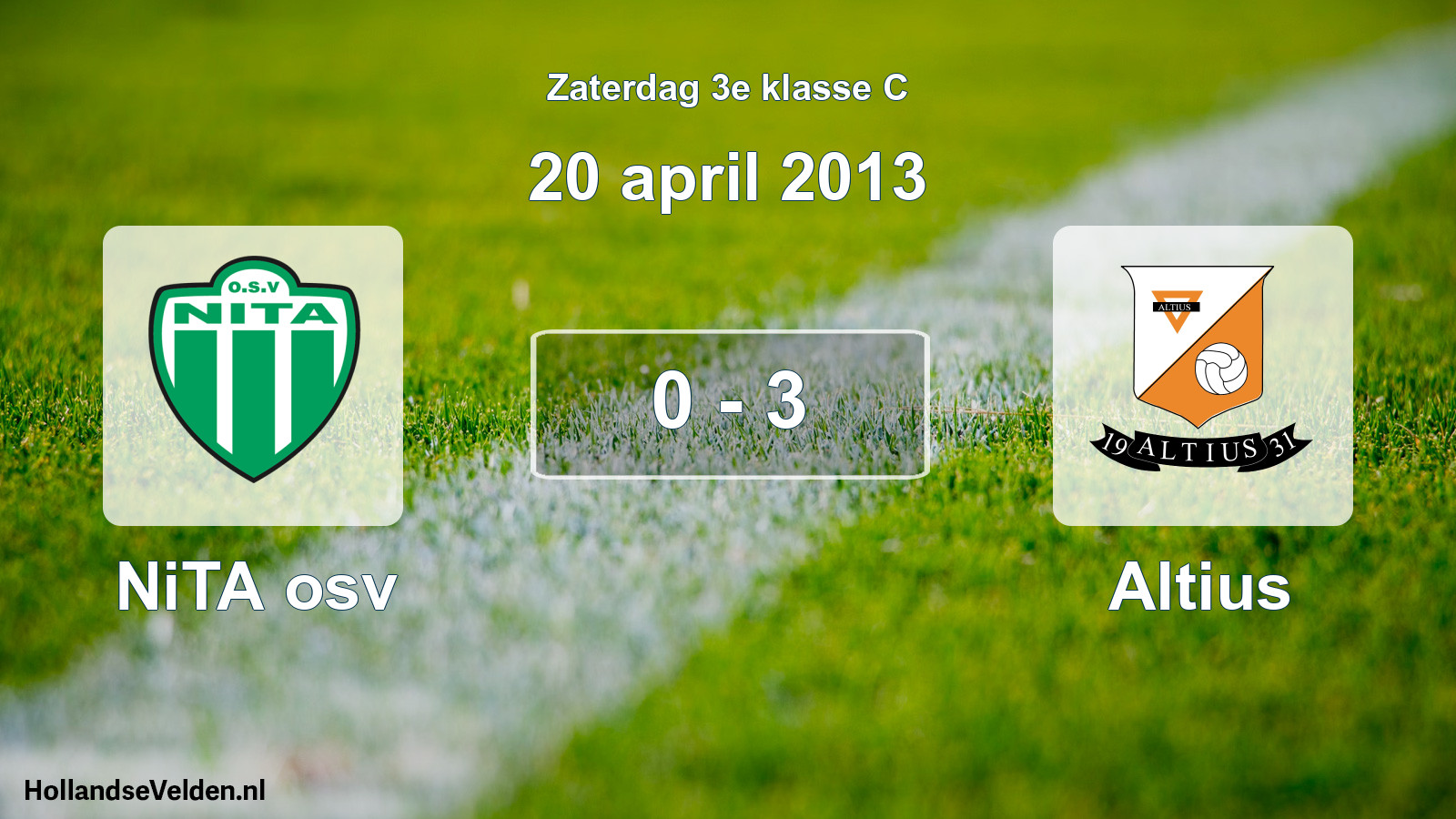 Total number of matches played: NiTA osv - Altius 0 - 3 (20 April 2013)