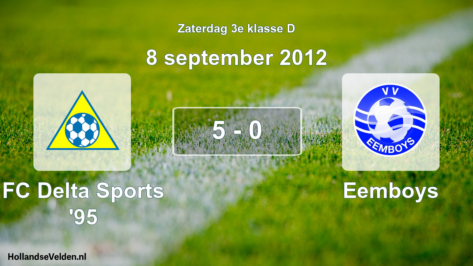 Total number of matches played: FC Delta Sports '95 - Eemboys 5 - 0 (8 September 2012)