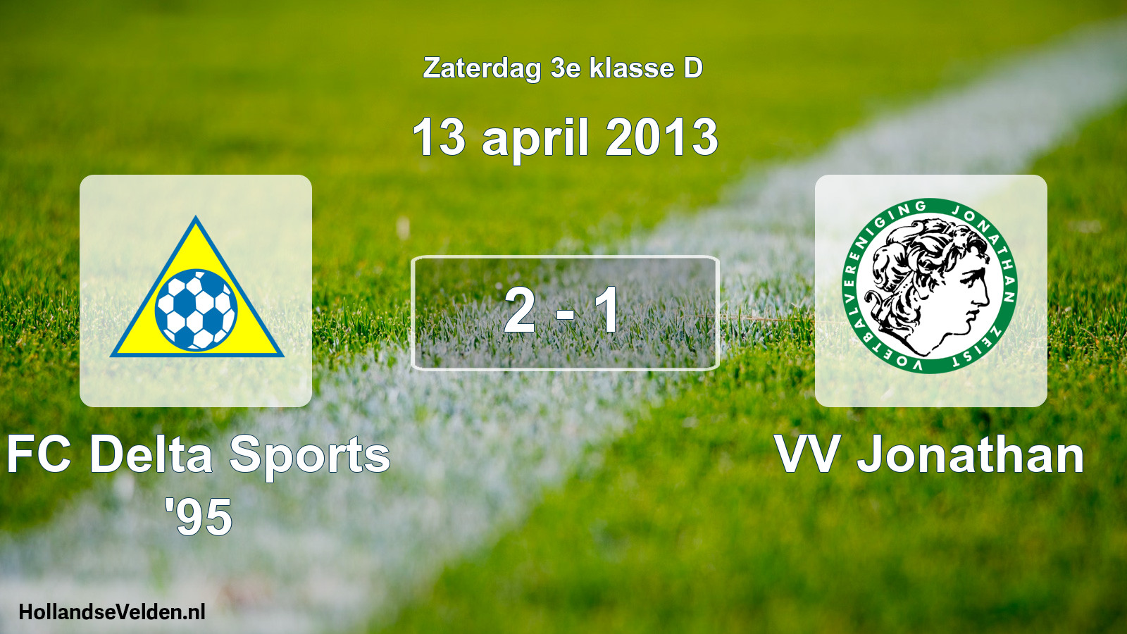 Total number of matches played: FC Delta Sports '95 - VV Jonathan 2 - 1 (13 April 2013)