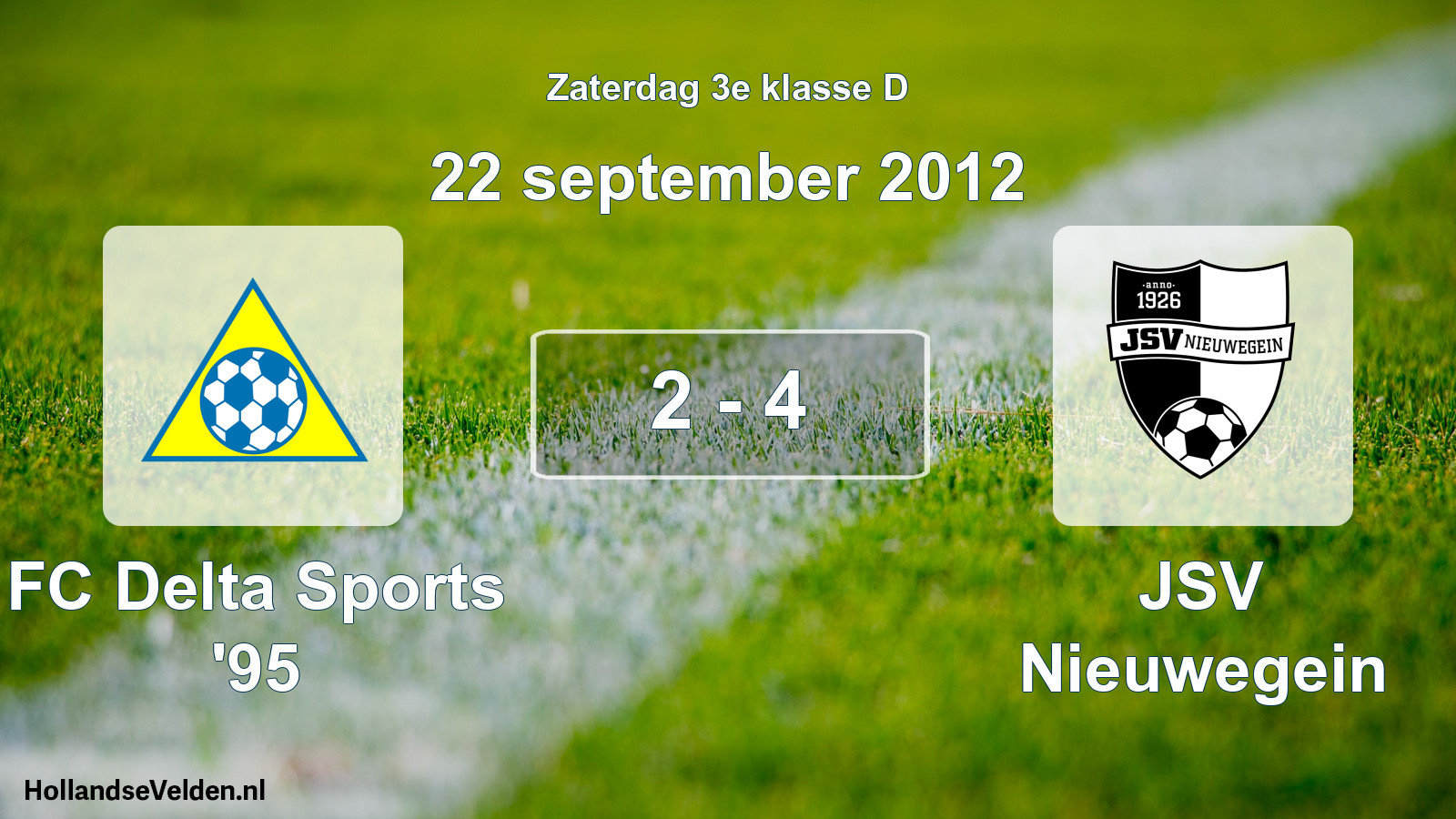 Total number of matches played: FC Delta Sports '95 - JSV Nieuwegein 2 - 4 (22 September 2012)