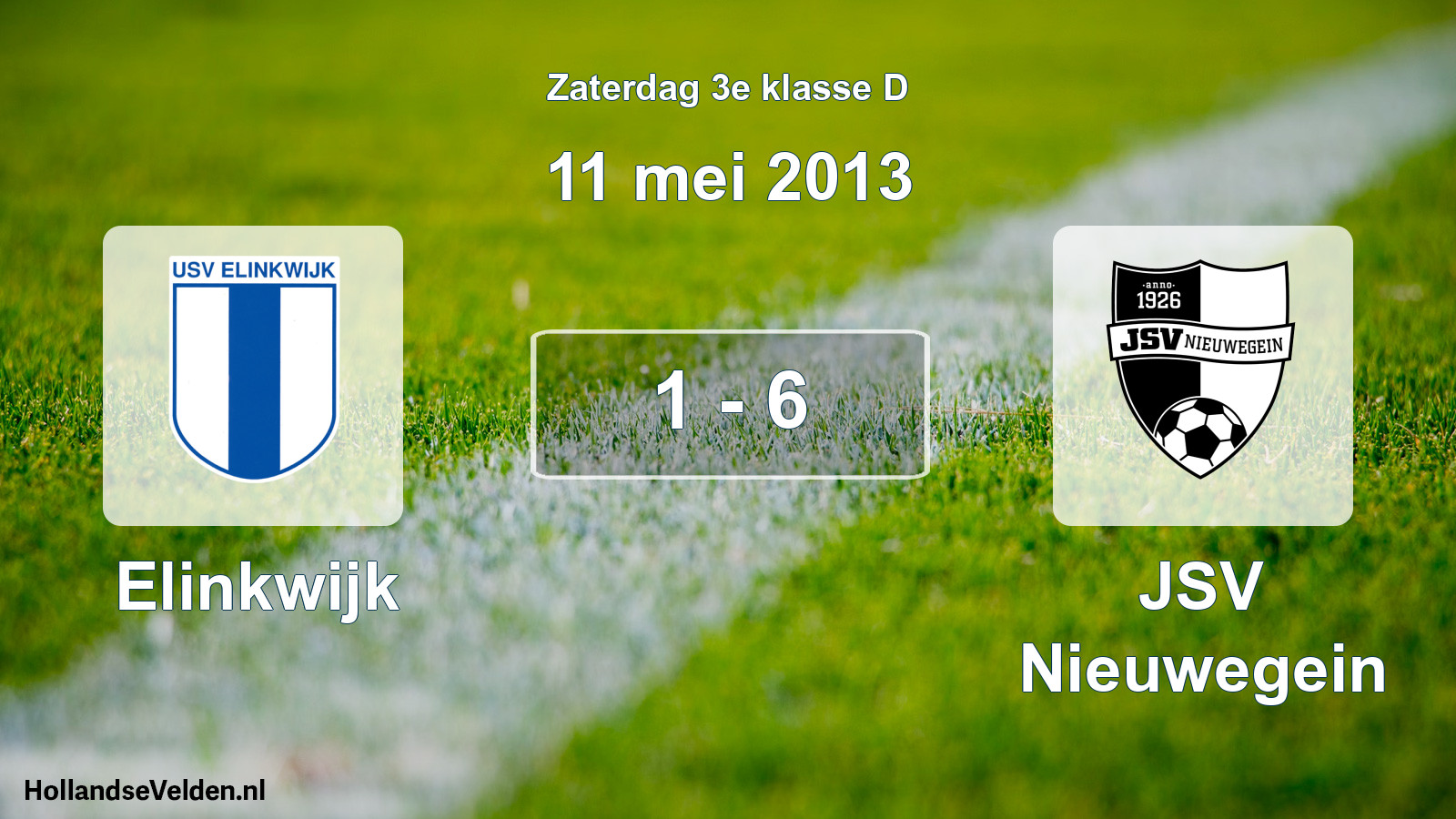 Total number of matches played: Elinkwijk - JSV Nieuwegein 1 - 6 (11 May 2013)