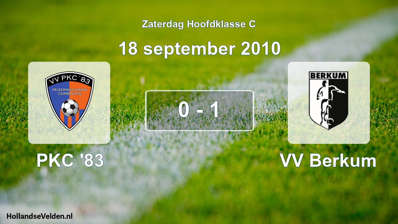 Total number of matches played: PKC '83 - VV Berkum 0 - 1 (18 September 2010)