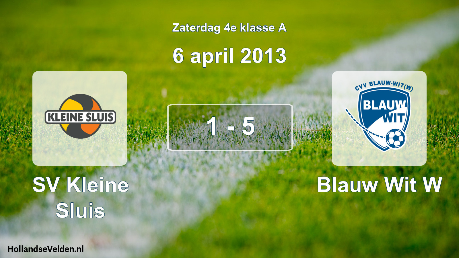 Total number of matches played: SV Kleine Sluis - Blauw Wit W 1 - 5 (6 April 2013)
