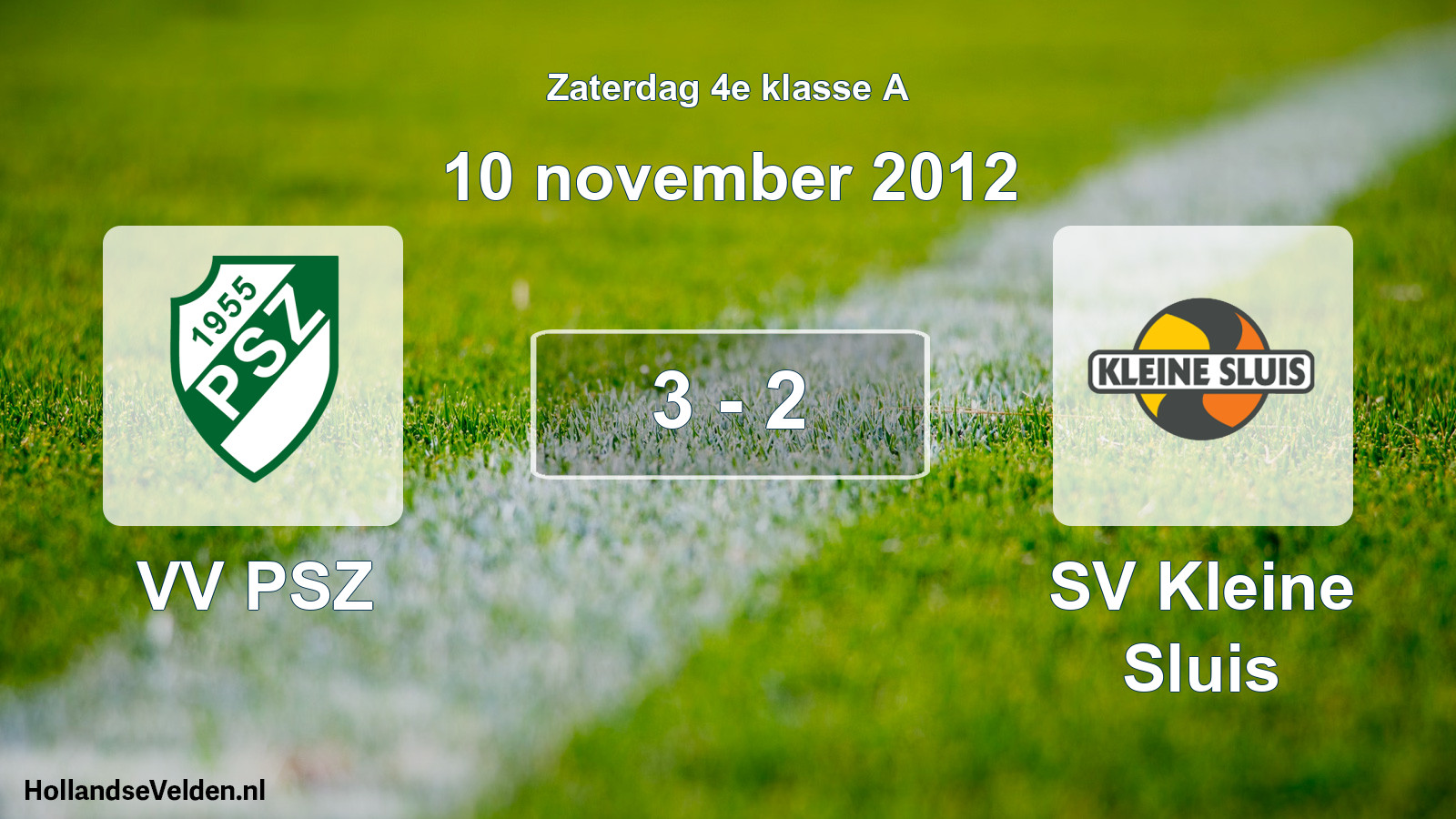 Total number of matches played: VV PSZ - SV Kleine Sluis 3 - 2 (10 November 2012)
