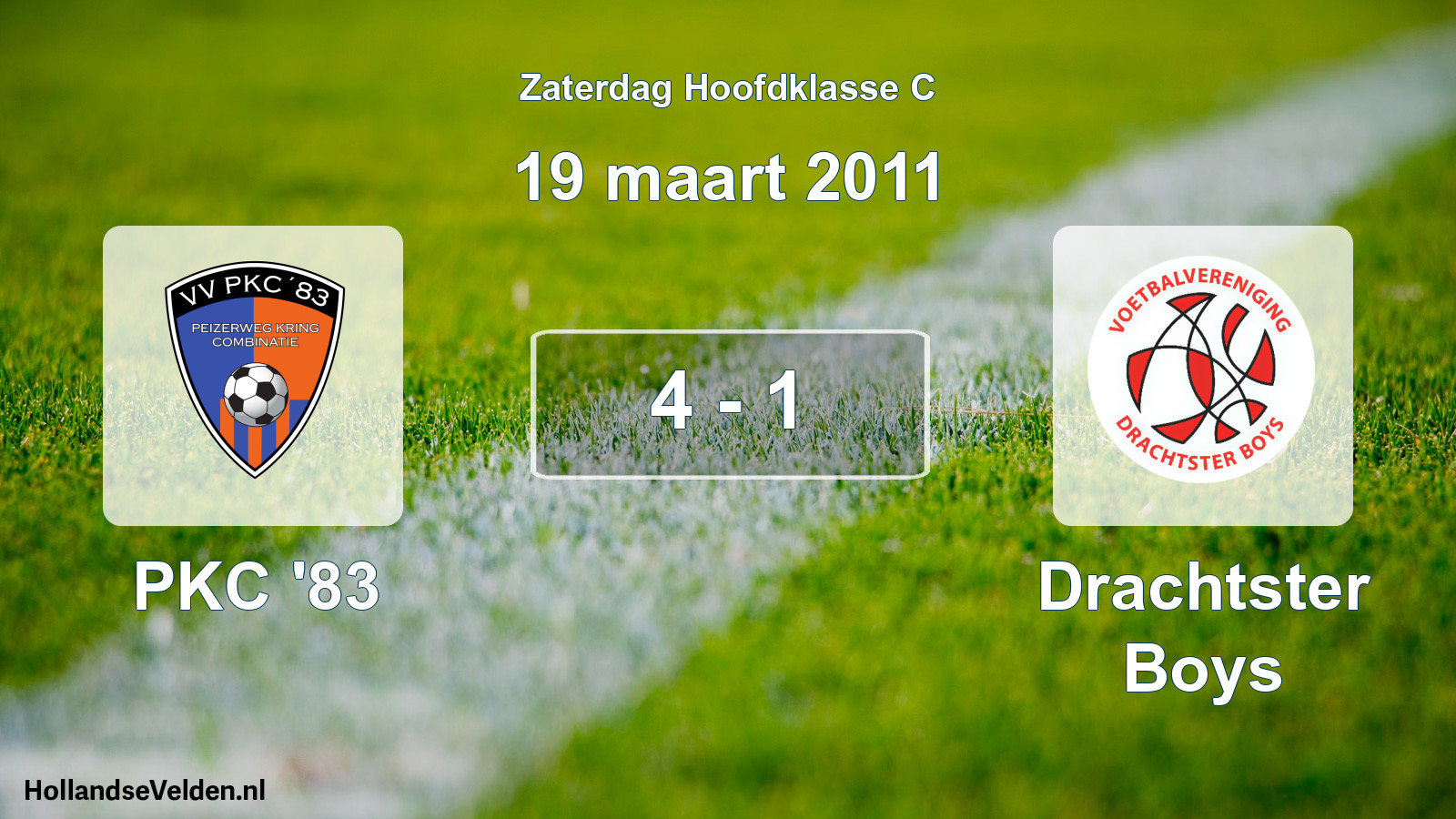 Total number of matches played: PKC '83 - Drachtster Boys 4 - 1 (19 March 2011)