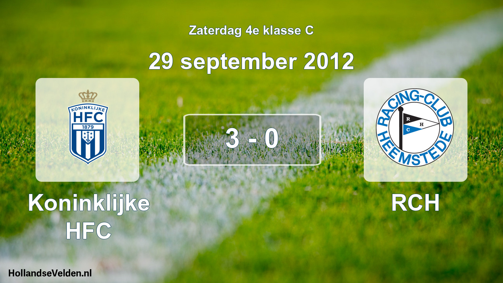 Total number of matches played: Koninklijke HFC - RCH 3 - 0 (29 September 2012)