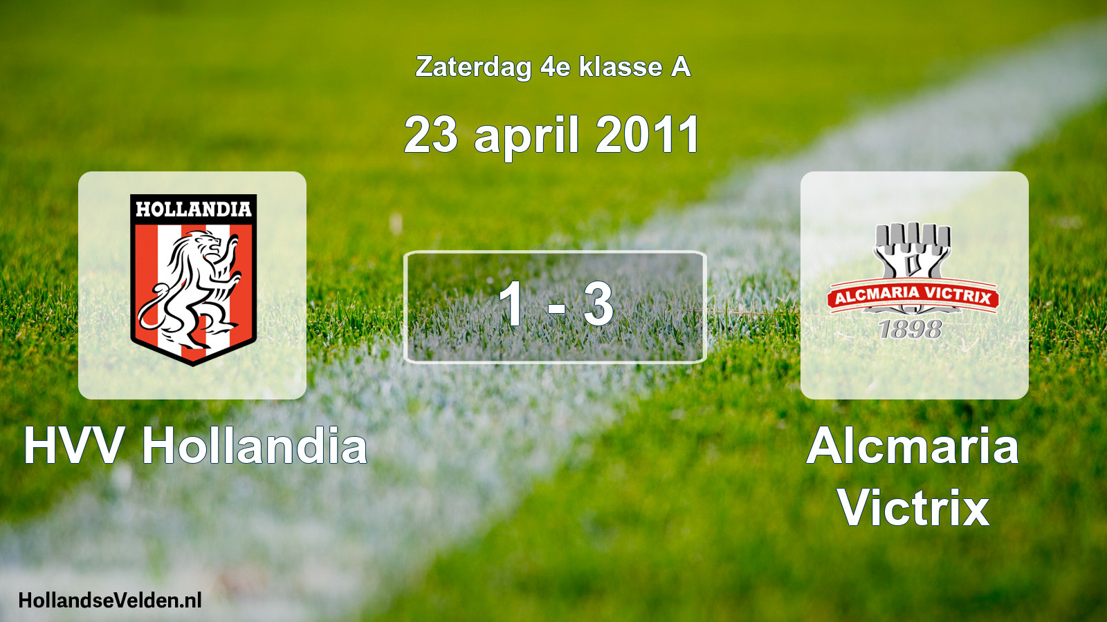Total number of matches played: HVV Hollandia - Alcmaria Victrix 1 - 3 (23 April 2011)