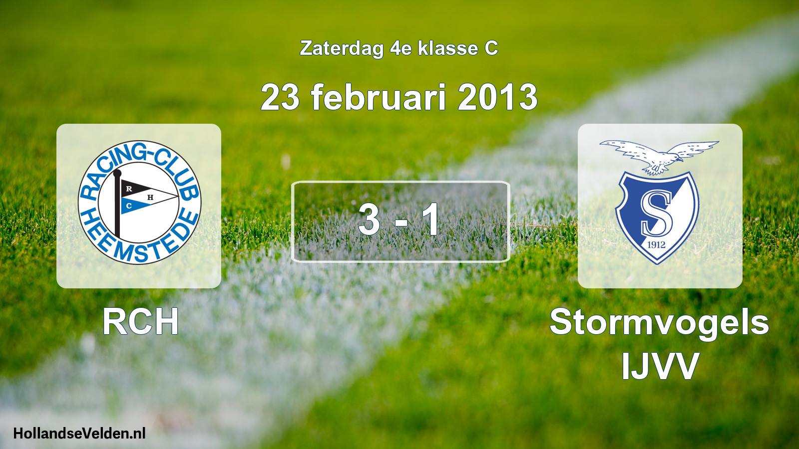 Total number of matches played: RCH - Stormvogels IJVV 3 - 1 (23 February 2013)